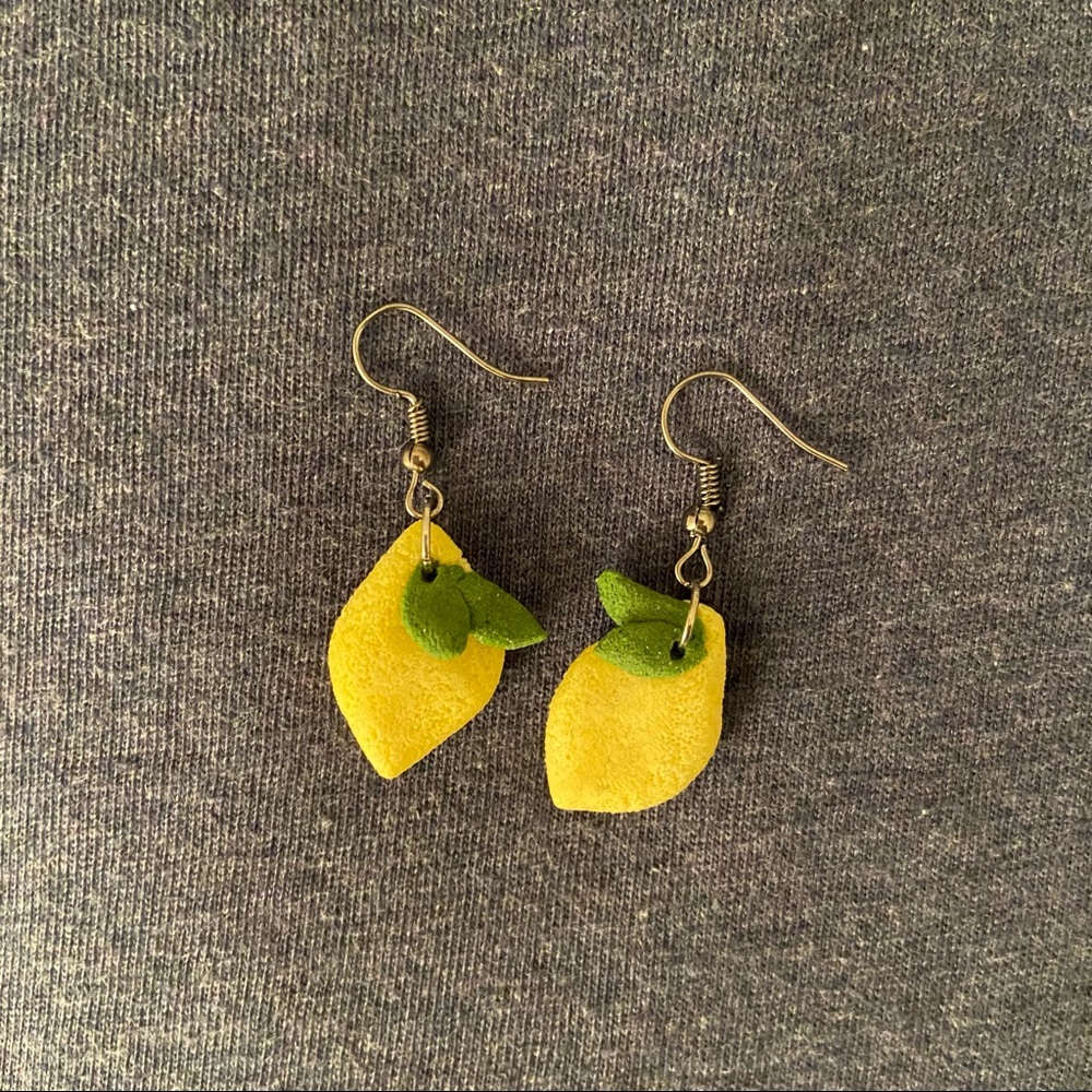 Homemade Lemon Earrings